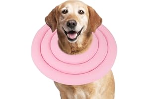 Sbayool Halskrause Hund Katzen, Verstellbares Weiches Und Komfortables Halskrausen Für Hunde, Leckschutz Hund Für Verhindern Sie, DASS Katzen Und Hunde Wunden Nach Der Operation Lecken,Rosa,XL