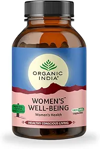 ORGANIC INDIA Women's Well-Being Supplement Ayurvedic Capsules || Joint & Beauty Blend || Multivitamins Multiminerals Anti-Oxidants || Estrogens || Hormonal Imbalance - 180 N Veg Capsules