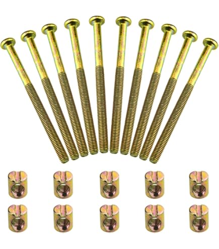 Lot De 10 Vis M6x80mm à Tête Fendue/Phillips Avec écrous - Uxcell - Quincaillerie Meuble