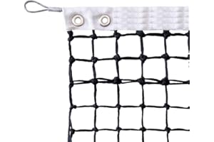 BWA Sports - Filet de Tennis polyéthylène Noir diamètre 3mm avec 6 premières Mailles doublées.