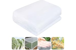FUNMO Pflanzenschutznetz,2.5 m x10 m Insektenschutznetz,Insektenschutznetz Feinmaschig,Gartennetz Gemüse Blumen Feinmaschig Schutznetz Schutznetz Pflanzen für Garten Gemüsegarten Obstgarten schützen