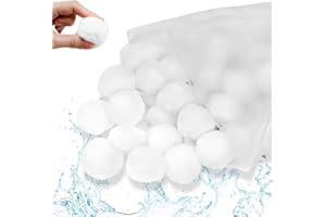 TRMLBE Filterballs für Sandfilteranlage Pool 1400g Filterbälle 50kg Filtersand Ersetzung, Weiß Filter Balls Ersatz Poolfilter Filteranlage Zubehör, Geeignet für Schwimmbad, Filterpumpe
