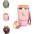 Premium Tumbler with Lid and Straw | 480ml (16oz) | Hot and Cold Drinks | Water Bottle | Leak Proof | Travel Mug | Coffee Cup | Double Wall Stainless Steel | Unique Packaging for Gifts | Pink