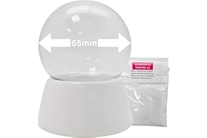 SNOWGLOBE FOR YOU - DO IT YOURSELF Snowglobe for You 40002 Do-it-Yourself Snow Globe Glass with Porcelain Base 65 mm