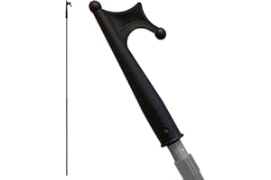 TDBS THE DUSTPAN AND BRUSH STORE Telescopic Boat Hook, 126cm - 220cm Extendable Pole Hook Made from Heavy-Duty Metal Rod with Screw Thread Mooring Hook, Push Pole for Docking Boats, Rafts, and Kayaks