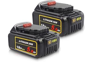 2PACK-QUPERR DCB184 18V 5.0Ah MAX XR Zapasowy akumulator kompatybilny z Dewalt DCS355N-XJ, DCW210N-XJ, DCM563PB-XJ, DCG405N, DCD796N, DCW210N-XJ, DCS571N, DCS335N, DCV517, DCG412N.
