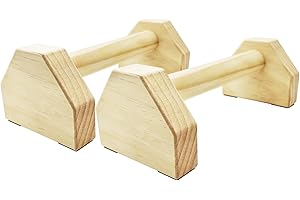 ZLFCYPHERIA 2 piezas Parallettes de Madera Gravity Fitness, Barras Paralelas Calistenia, Paralelas Calistenia, Barra de Flexiones, Push up Bar, para Gimnasia Fitness Yoga, Antideslizante