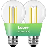 Lepro E27 LED Bulb Warm White Light 2700K, 3.8W, 806LM, 2 PCS | Replace 60W Conventional LED Bulb, 300&deg; Beam Energy Saving, E