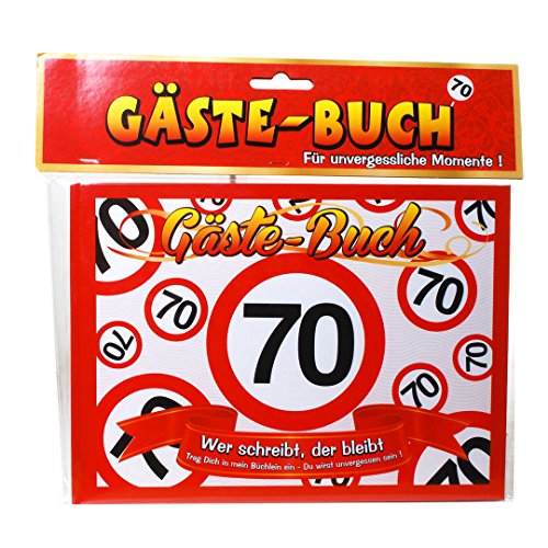 Geburtstag Gästebuch 70 Jahre Verkehrsschild Party Deko Gäste - Buch