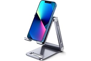 UGREEN Support Téléphone Bureau en Aluminium Stand Smartphone Pliable Ajustable Compatible avec iPhone 16 Plus Pro Max 15 14 13 12 11 Galaxy S24 Ultra S23 S22 Pixel 8 7a 6a (Gris)