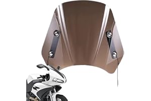 YYBNG Motorrad Windschutzscheibe, Roller Windschutzscheibe, Universelle Motorrad Spoilerscheibe Windschild Spoiler, Winddichtes, Kältefestes, Für Motorräder, Elektroautos, Roller