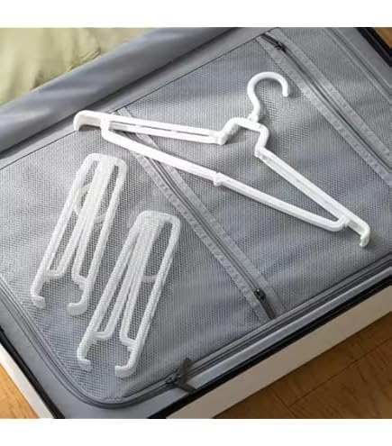8 Stück Faltbare Reise-Kleiderbügel - Mit ABS Clips Und Geschenkbox