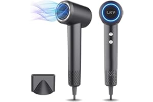 LKV Asciugacapelli Ionico Phone Capelli Professionale ioni Phon con Diffusore Phon Capelli 200 Milioni di Ioni Negativi AC motore Fono Capelli Ionico 110.000 giri/min per Asciugatura Rapida