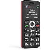 Welio WKey T100 Tuşlu Kamerasız Asker/Yaşlı Cep Telefonu (Siyah - Kırmızı)