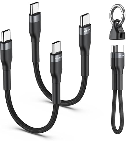 QIANRENON USB-C Kurzkabel 13 Cm – 240W PD, 40 Gbps, U-förmig, Für Power Bank & Smartphone