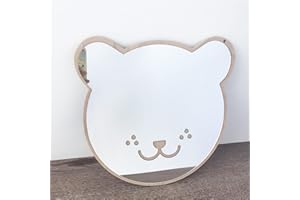 Sarah Duke Specchio da parete per cameretta dei bambini, specchio in acrilico 3D, adesivo da parete per cameretta dei bambini, specchio per gatti con legno