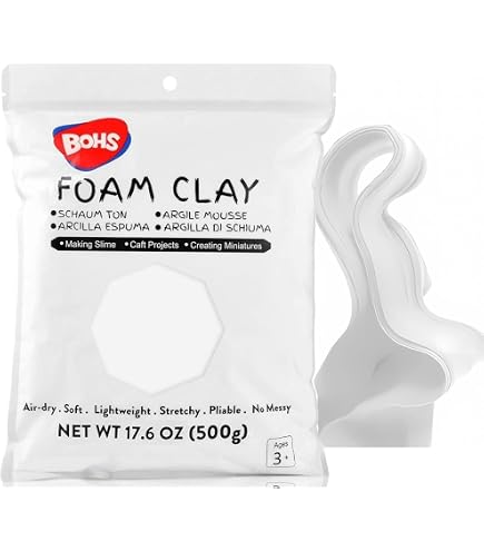 thumbnail image 2 of Creative Paperclay 0811 – 16oz White Air-Dry Modeling Clay, 1.15 Lb Block 2 of 6