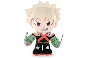 BARRADO Peluche dei Personaggi di My Hero Academia - 28cm - Deku, Bakugo, Todoroki - Qualità Super Soft (Bakugo)