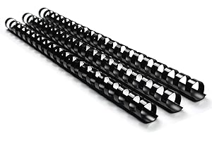 ‎RAYSON RAYSON Bindekämme, 105 Blatt, 21 Ringe, 14 mm, A4, Schwarz, Packung mit 100 Stück