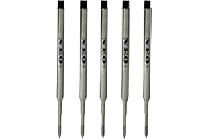 NEO+ ¡Vendedor del Reino Unido! Juegos de recambios compatibles con bolígrafos Sheaffer K. Recambio para bolígrafo de punta media suave., color 5 recambios de tinta negra. 5 BLACK INK REFILLS SH