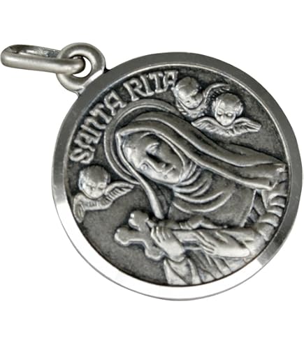 Médaille Sainte Rita Argent 925 Holyart - 8mm - Bijou Religieux De Qualité