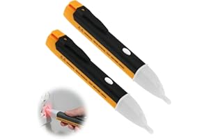 DEILONIE 2 Pcs Electric Tester Pen,Non Contact Voltage Tester,Electrical Tester Pen Voltage Tester Pen Tester Range 90v To 1000v With Flashlight And Buzzer Alarm（No battery）