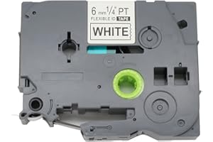 BROVACS 1 x elastyczna taśma etykietowa kompatybilna z Brother P-Touch TZ FX211 TZe FX211 6 mm 1/10.2 cm OPA1421