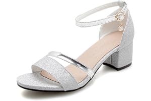 Onewus Damen Fashion Open Toe Schnalle Blockabsatz Sandalen