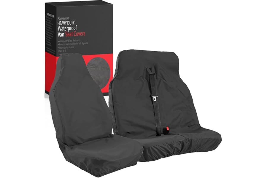 XtremeAuto® Universal Black Extra Heavy Duty Van Seat Covers Set