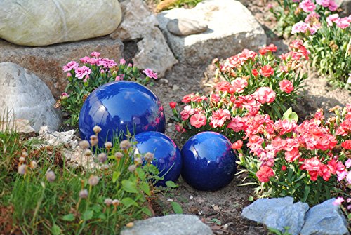 Kugel,Rosenkugel,Gartenkugel,in tollem Blau,frostfest;(22cm) - 2