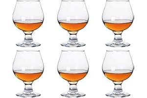 Soopiiso Vasos de coñac, vasos de chupito, vasos de chupito transparentes, mini vasos de brandy (266 ml)