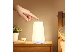 Taipow Touch Lampada da Comodino con Telecomando, LED Lampada da Tavolo Senza Fili con 13 Colori, Luce Notturna Bambini per Camera da Letto, Cameretta dei Bambini Soggiorno