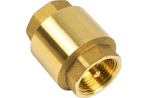 Cyleibe Check Valve, Check Valve, Backflow Preventer, Brass Return Valve, Backflow Valve for Heating Water, for Connecting to Pumps