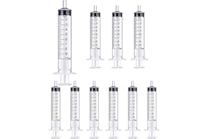 GRTLPOK GSSFASHION Lot de 10 seringues de 10 ml/10 cc sans aiguille pour l'artisanat, l'alimentation des animaux domestiques, l'industrie et la science (10 ml)