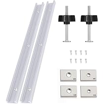 Slitta A Croce UHMW Per Sega Da Banco – 2 Strisce Da 43,2x1,95x0,95 Cm, Con Viti Preforate, Per Binari A U