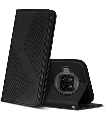 SLWYF Cover Portafoglio In Pelle Con 2 Pellicole Vetro Temperato Per Xiaomi Mi 10T Lite 5G (Blu)