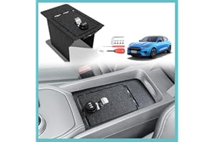 AOSKonology for Mach-E Center Console Safe LockBox Storage Interior Organizer with 3 Digit Combo Lock Privacy Protection Compatible with Mustang Mach E Interior Accessories 2021 2022 2023