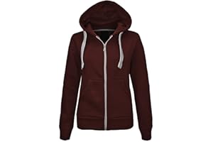 LUXFAB Girls Boys Children Fleece Plain Hoodie Top Kids Hooded Jacket Zip Up Warm Hoody 3-13 Years