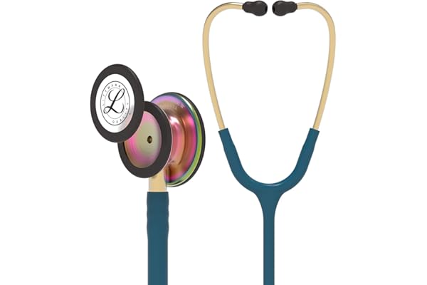 3M Littmann Stéthoscope de surveillance Classic III, tubulure bleu Caraïbes, Rainbow Edition, 69 cm, 5807