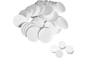 WIHOZTE 50Pcs NTAG215 NFC Tags, Round Waterproof NFC Stickers with Adhesive Back – Rewritable 504 Bytes RFID Tags Compatible with Amiibo, TagMo & NFC-Enabled Devices