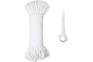 BOAO 130 Feet Self Watering Wick Cord Cotton Watering Rope for Indoor Outdoor Potted Plant Self-watering Planter Pots DIY Automatic Watering Device System Potted Plant Sitter Auto Drip Irrigation Waterer