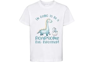 Dovitee I'm Going to be a Big Brother Dinosaur Themed T-Shirt for Big Brother, for New Baby Announcement idea