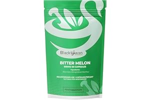 BLACK SWAN SUPPLEMENTS Black Swan Bitter Melon Capsules - 500mg Momordica Charantia Immune System Digestive Health Metabolic Support - Karela Extract Natural Supplement (60)