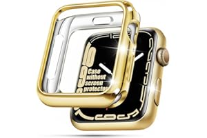 top4cus 40mm Cover Environmental Soft Flexible TPU Anti-Scratch Lightweight Protective 40mm Iwatch Case Compatible with Apple Watch Series 7 Series 6/SE/5/4 Series 3/2/1 - Gold