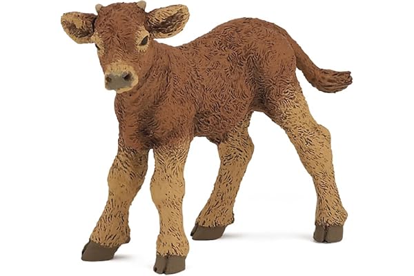 Papo - 51132 - Figurine - Animaux - Veau Limousin Multicolore