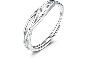 JeweBella Anello Argento 925 Regolabile Donna - Fidanzamento, Promessa, Fedi Nuziali, Matrimonio - Gioielli con Carta Regalo