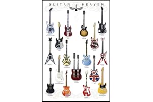 1art1 Guitarras Póster Guitar Heaven, Rock Hall Of Fame Cartel 91x61 cm