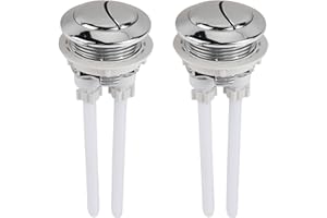 DOZYLIVE 2Pcs Toilet Boutons de Chasse d'eau 38mm, Double Bouton de Chasse d'eau de Remplacement, Réservoirs Toilettes Bouton Poussoir Universels pour Réservoir d'eau de WC