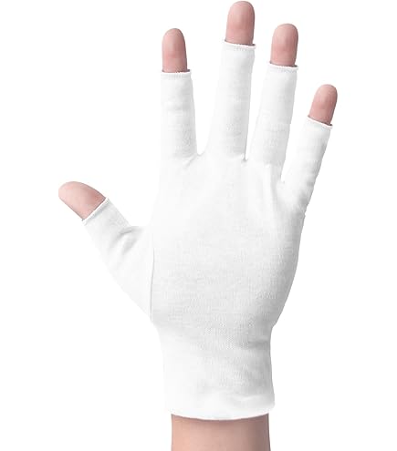 UV-Schutz Handschuhe Für Nageldesign - Fingerlos, Anti-UV Für LED/Lampe, Maniküre Schutz (1 Paar)