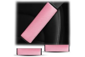 CGEAMDY 2Pezzi Imbottitura Avanzata per Cintura di Sicurezza, Universale Imbottitura per Cintura di Sicurezza, più Comfort Durante il Viaggio, Adatto Alla Maggior Parte Delle Auto(Rosa)